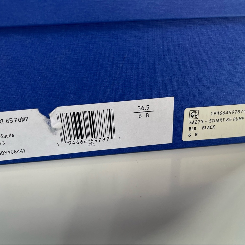 Stuart Weitzman Black Suede “Stuart 85 Pump” - Picture 6 of 11